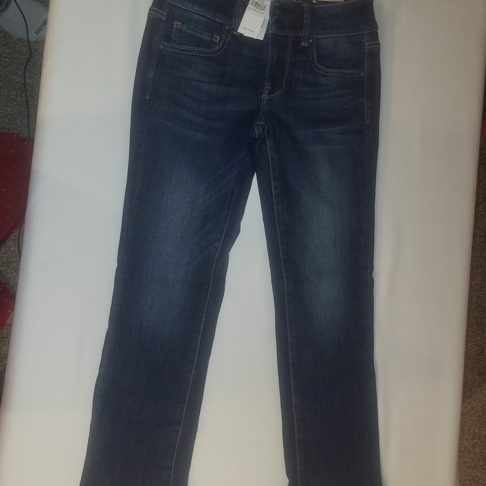 American Eagle Outfitters Dark Blue Straight Leg Jeans